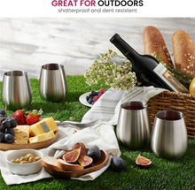 Load image into Gallery viewer, GUYUCOM 18oz Stainless Steel Wine Tumbler Set of 4