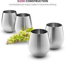 Load image into Gallery viewer, GUYUCOM 18oz Stainless Steel Wine Tumbler Set of 4
