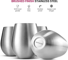 Load image into Gallery viewer, GUYUCOM 18oz Stainless Steel Wine Tumbler Set of 4